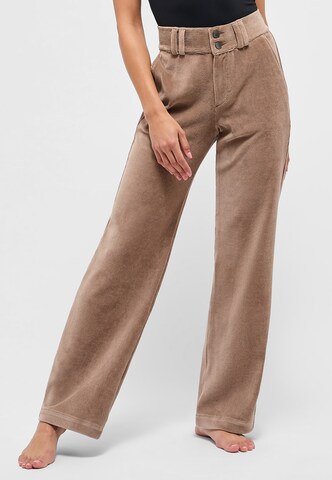 Loosefit Pantalon ÆNGELS en marron : devant