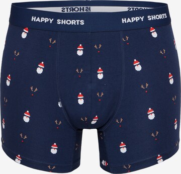 Happy Shorts Boxershorts 'Xmas' in Blauw