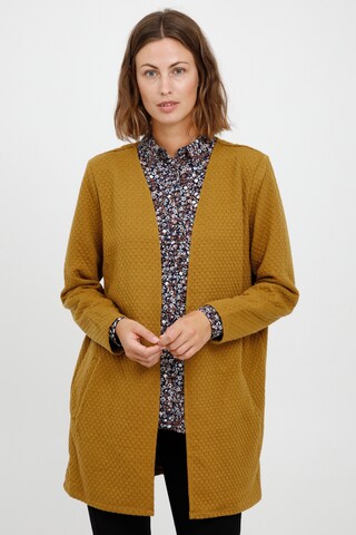 Fransa Knit Cardigan in Brown: front