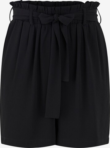 PIECES Curve Pleated Pants 'Avery' in Black: front