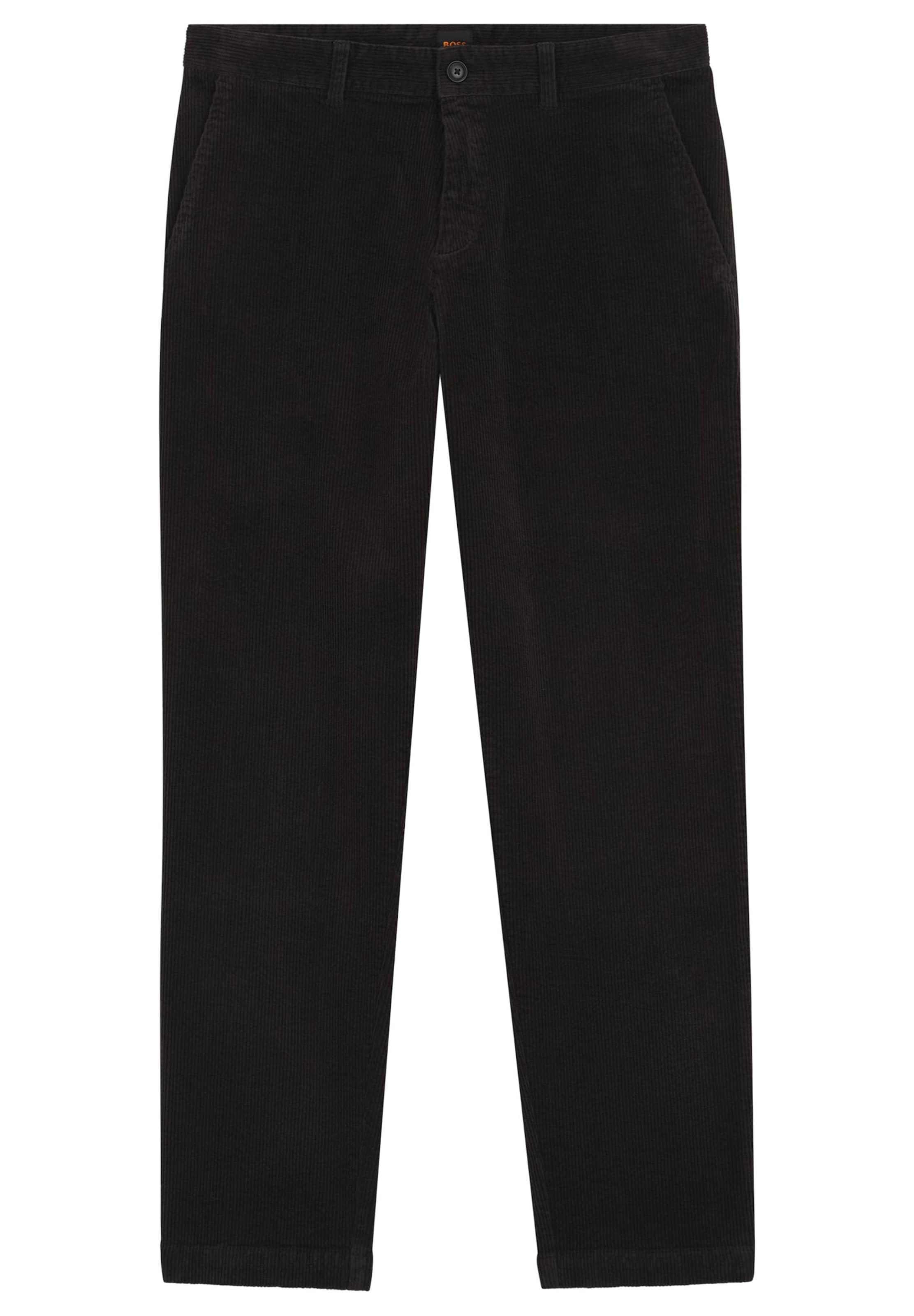 BOSS Tapered Chinohose in Schwarz: Vorderseite