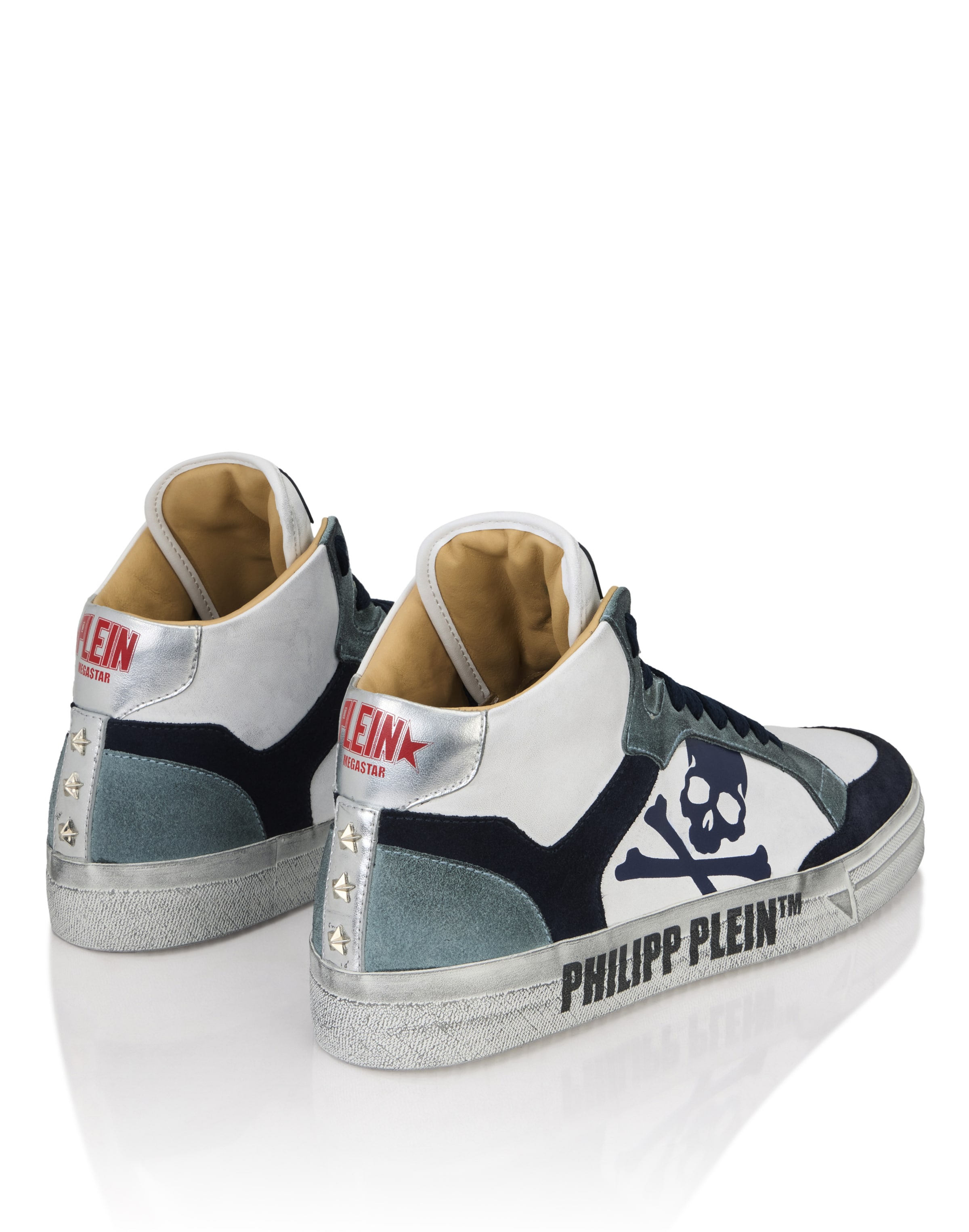 Sneaker alta 'Retrokickz' di Philipp Plein in bianco