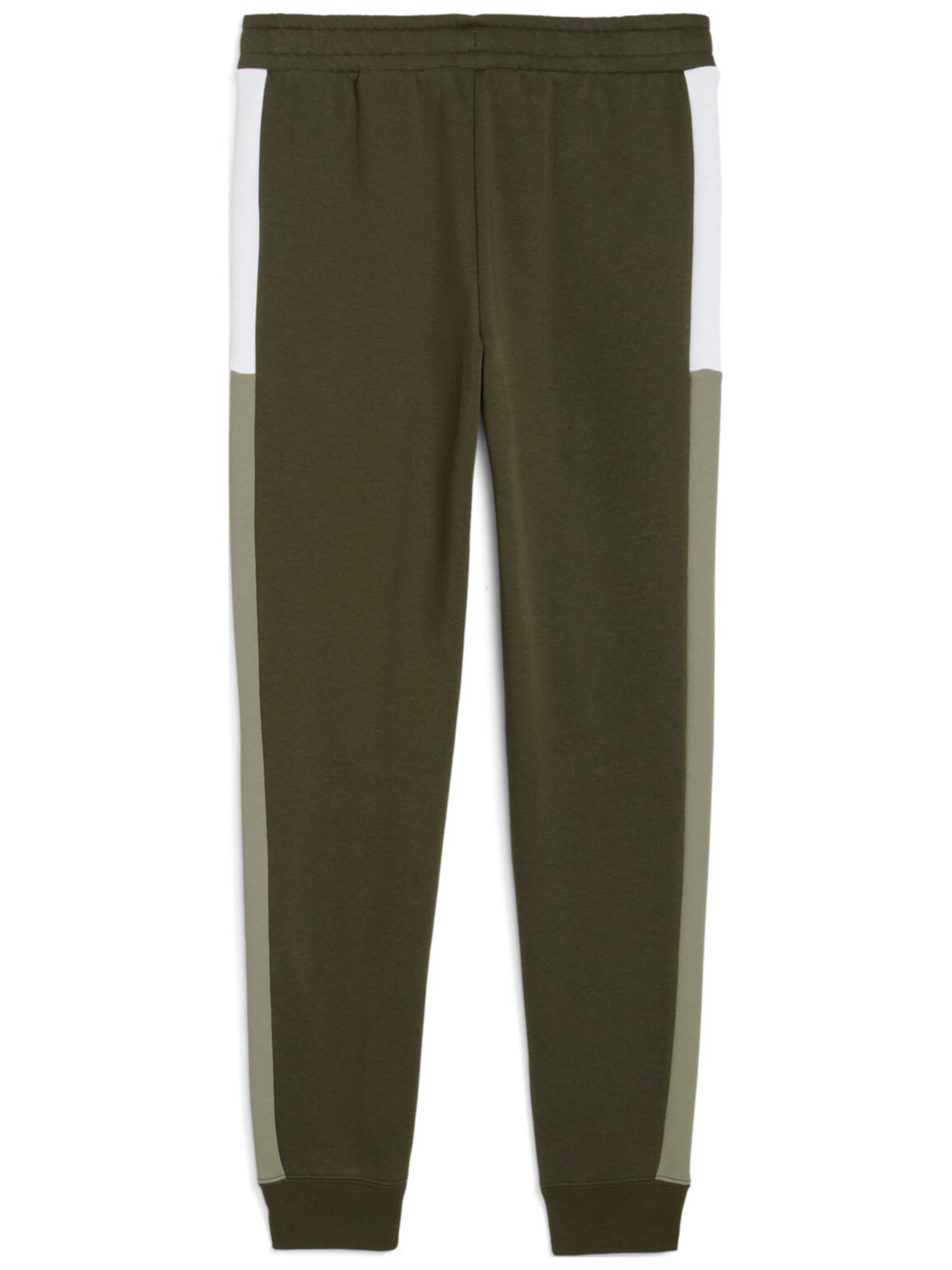 PUMA Regular Workout Pants 'Puma Ess Block Sweatpants' in Green