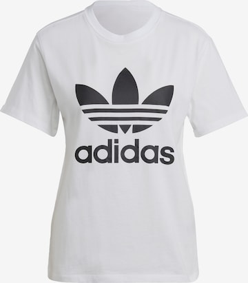 ADIDAS ORIGINALS Shirt 'Trefoil' in White: front
