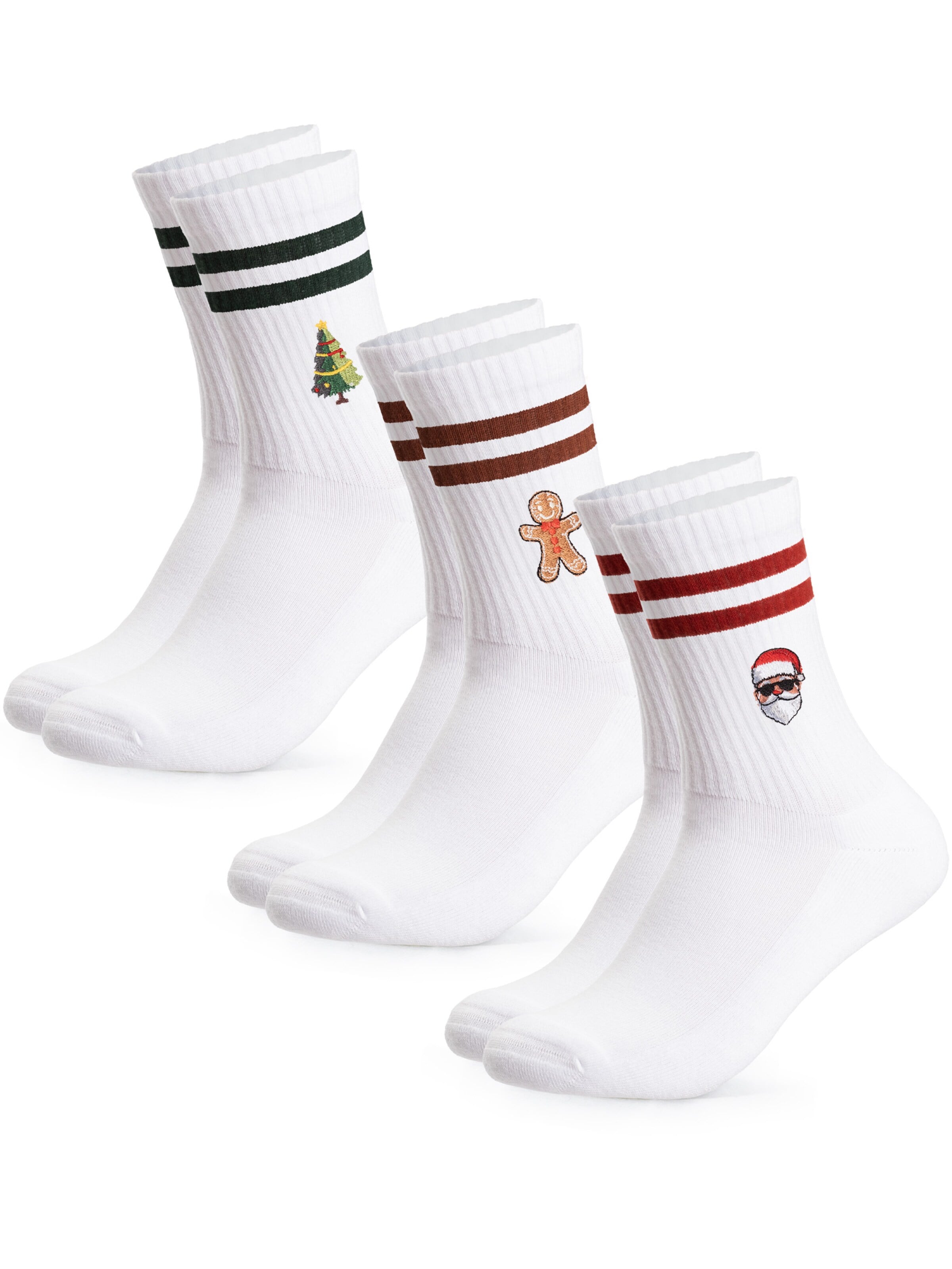 Occulto Athletic Socks 'Rudolph' in White: front