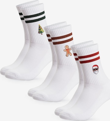Occulto Athletic Socks 'Rudolph' in White: front