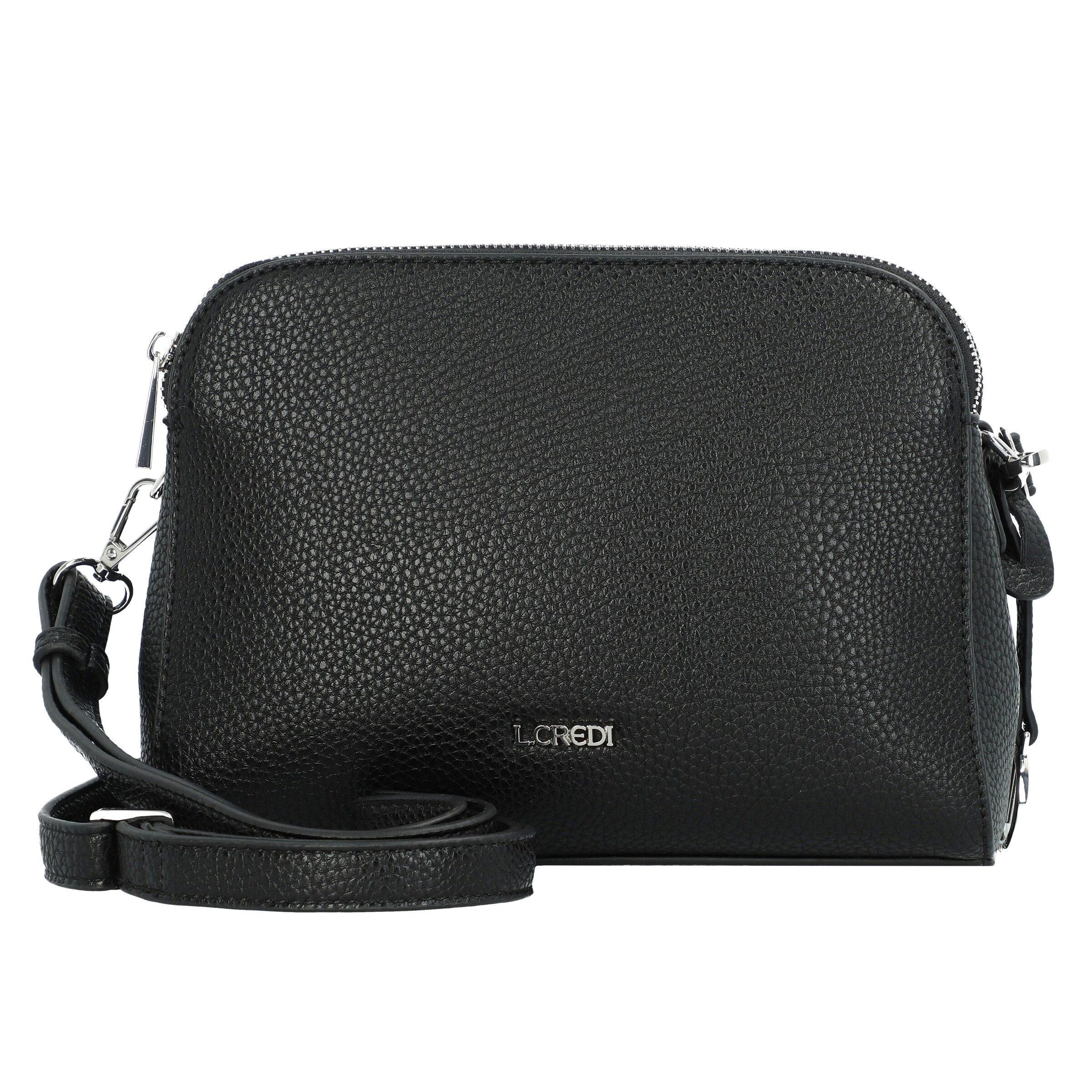 Sac à bandoulière 'Franka' L.CREDI en noir : devant
