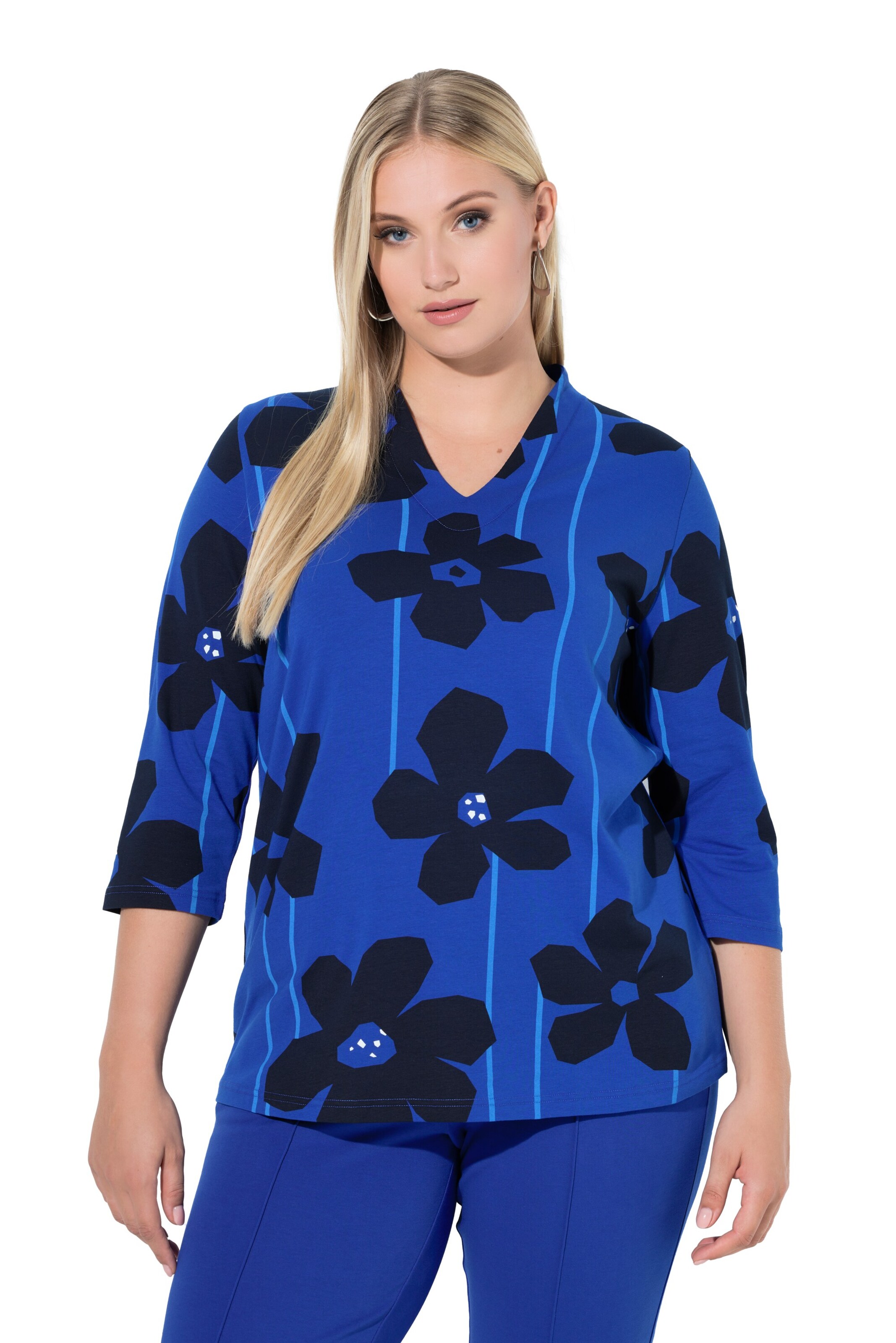 Ulla Popken Shirt in Blauw: voorkant