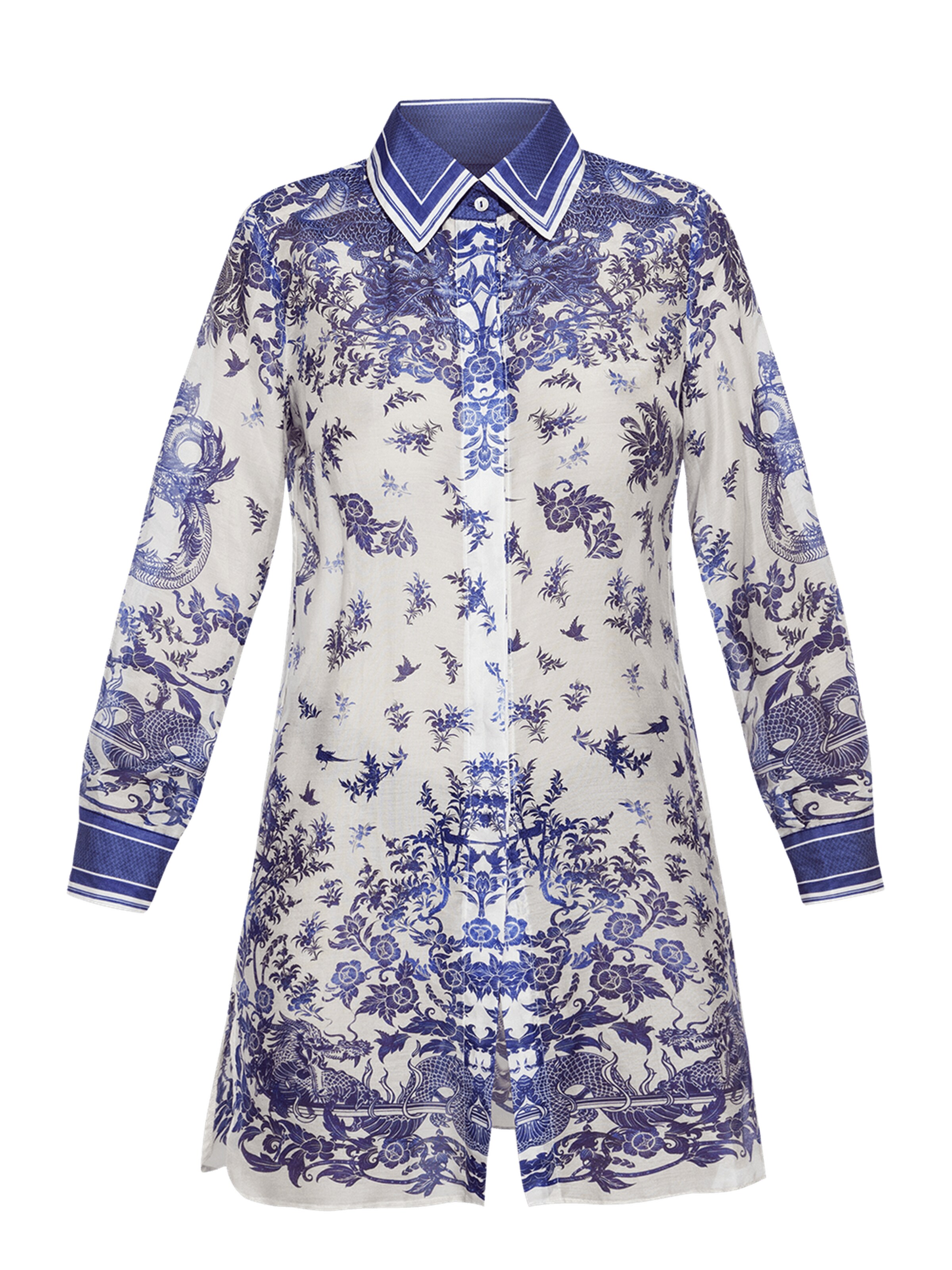 JIORO Shirt 'ASIA SKY' in Blue: front