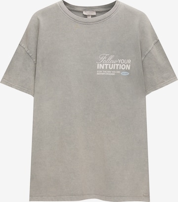 Pull&Bear Shirt in Grey: front