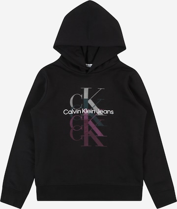 Calvin Klein Jeans Sweatshirt in Schwarz: predná strana