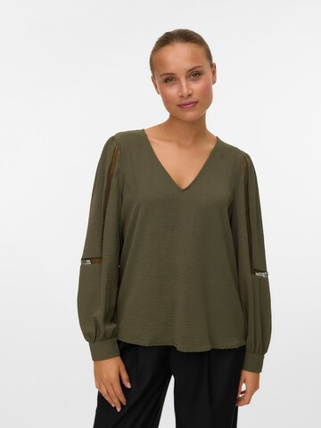 VERO MODA Bluse 'VMALVA' i grøn: forside