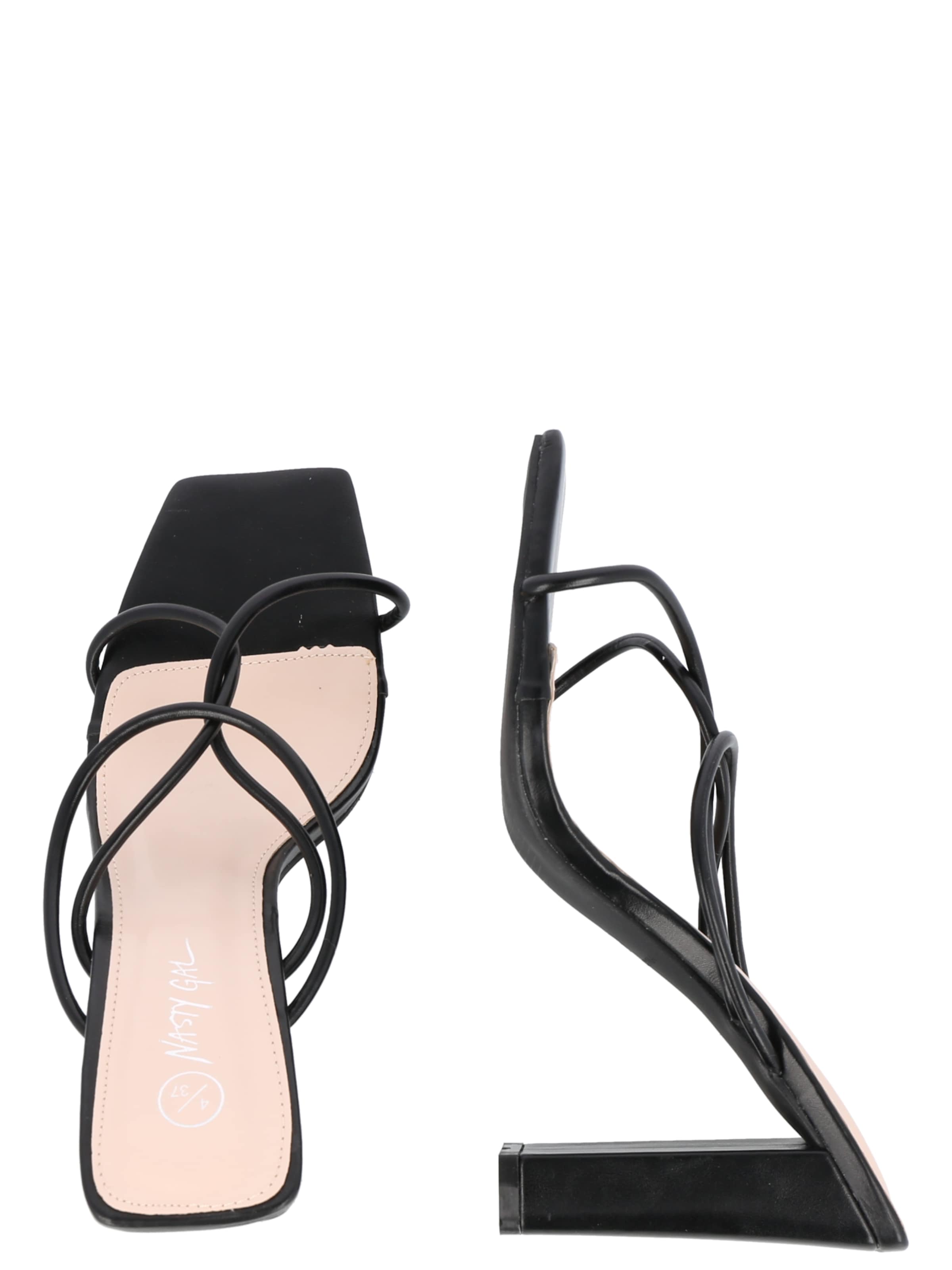 juoda Nasty Gal Šlepetės