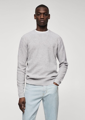 MANGO MAN Sweater 'Antigua' in Grey: front