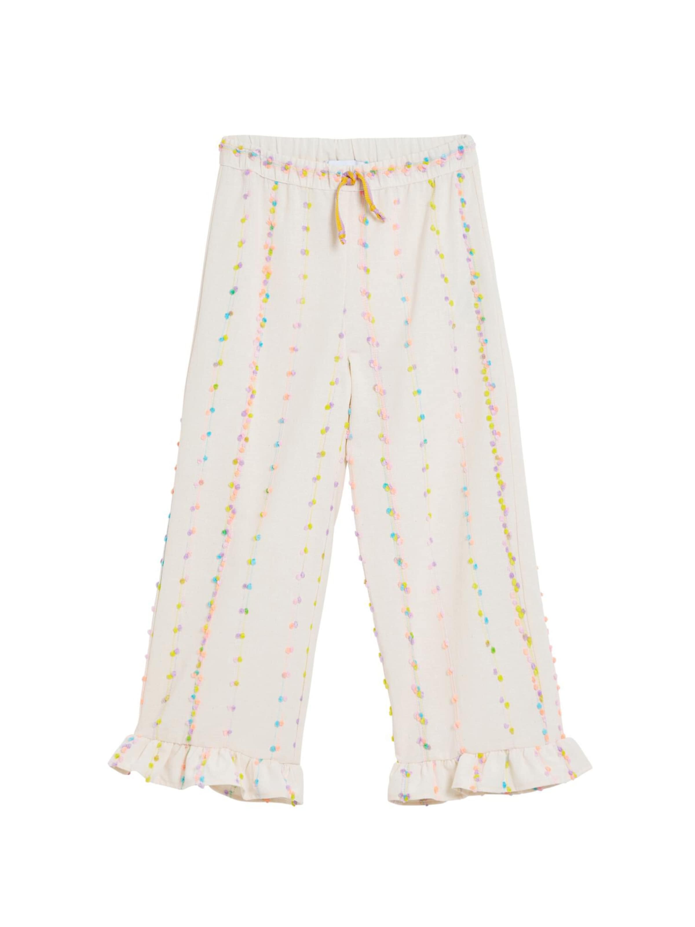 Desigual Štandardný strih Nohavice - Biela: predná strana