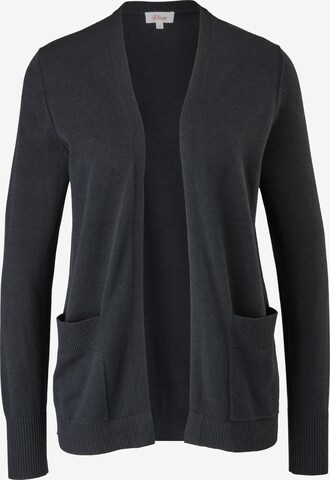 s.Oliver Knit Cardigan in Black: front