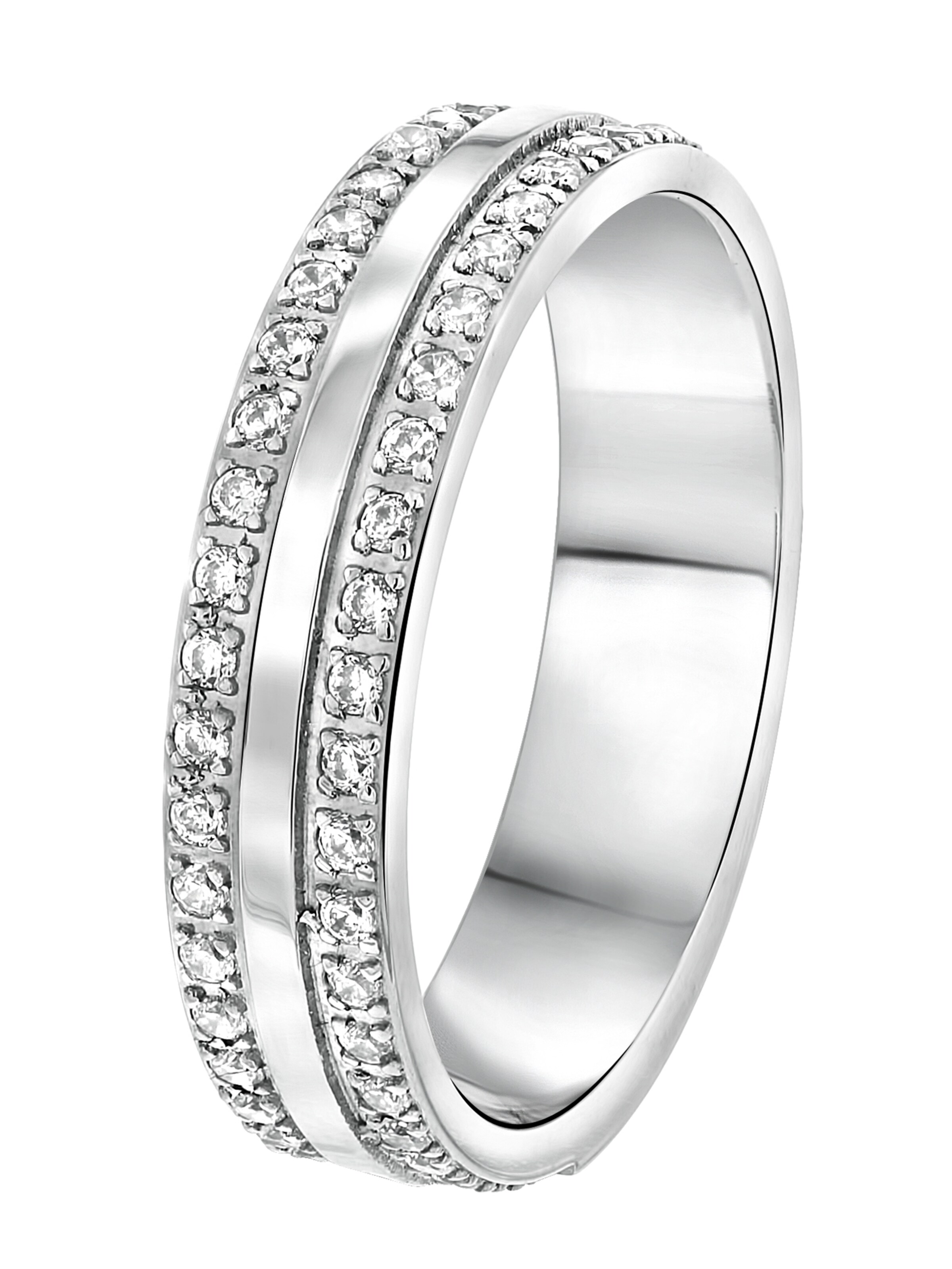 Lucardi Ring in Zilver: voorkant