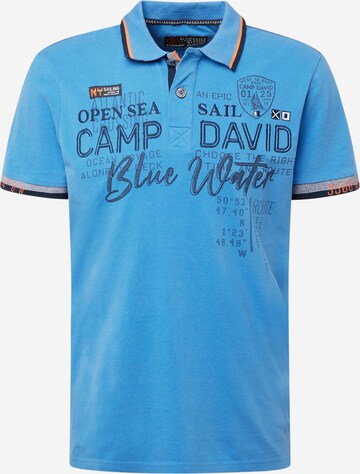 T-Shirt CAMP DAVID en bleu : devant