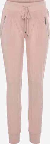 LAURA SCOTT Tapered Pants in Pink: front