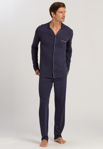 Hanro Pyjama 'Day & Night' in Blau: Vorderseite