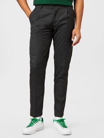 Tapered Pantaloni con pieghe 'POND' di forét in nero: frontale