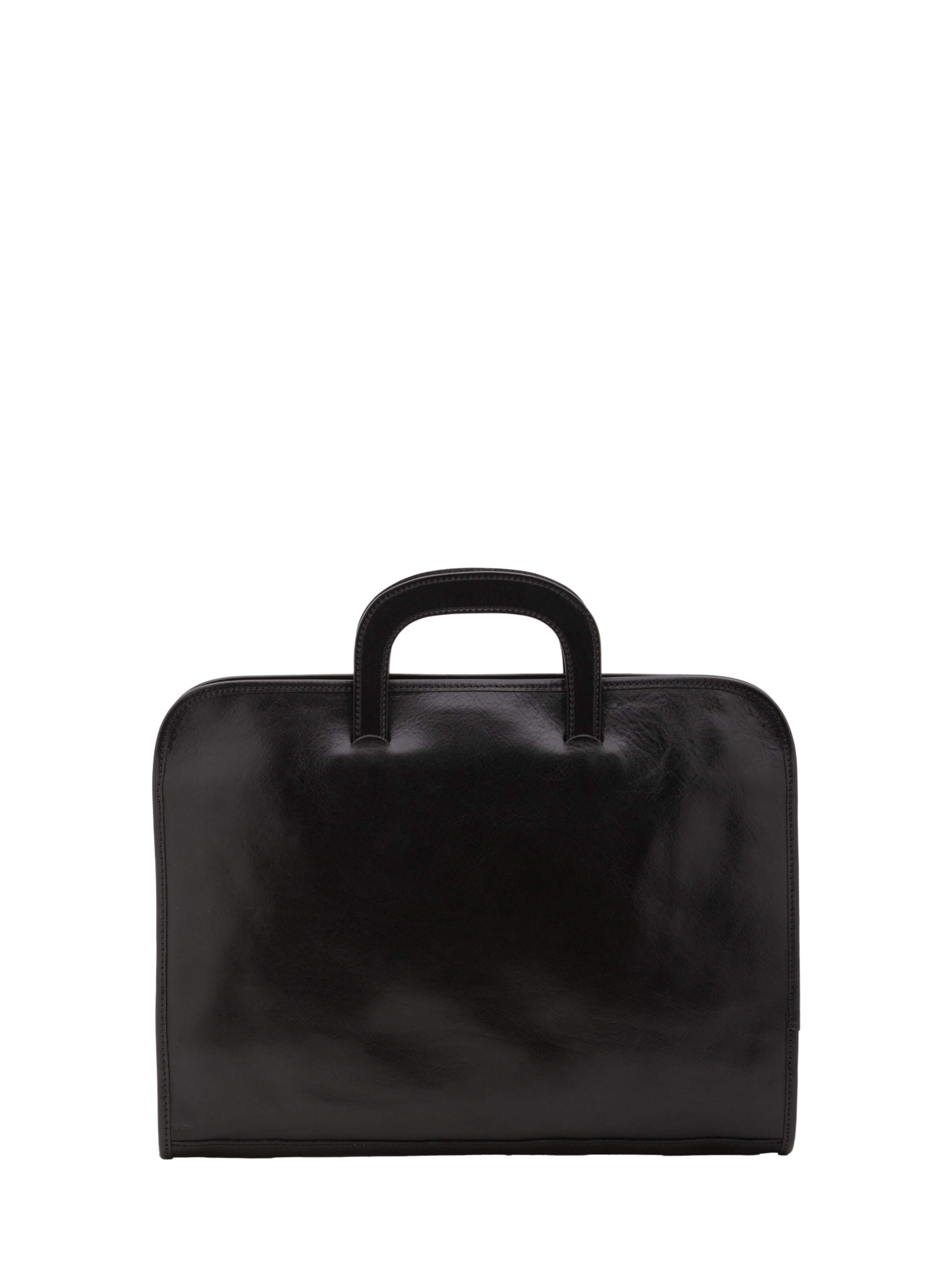 Valigetta ventiquattrore 'Borsa da lavoro uomo vera pelle con zip - Made in Italy' di I Fratelli in nero