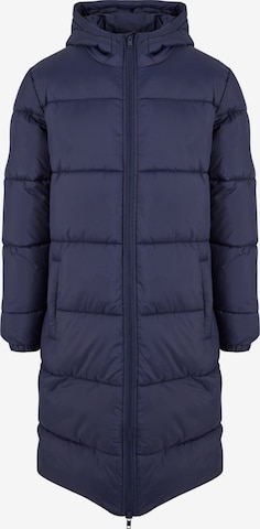Urban Classics Зимно палто в синьо: отпред
