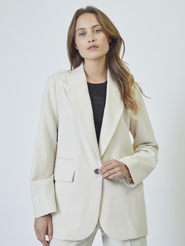 Blazer 'Vola' co'couture en blanc : devant