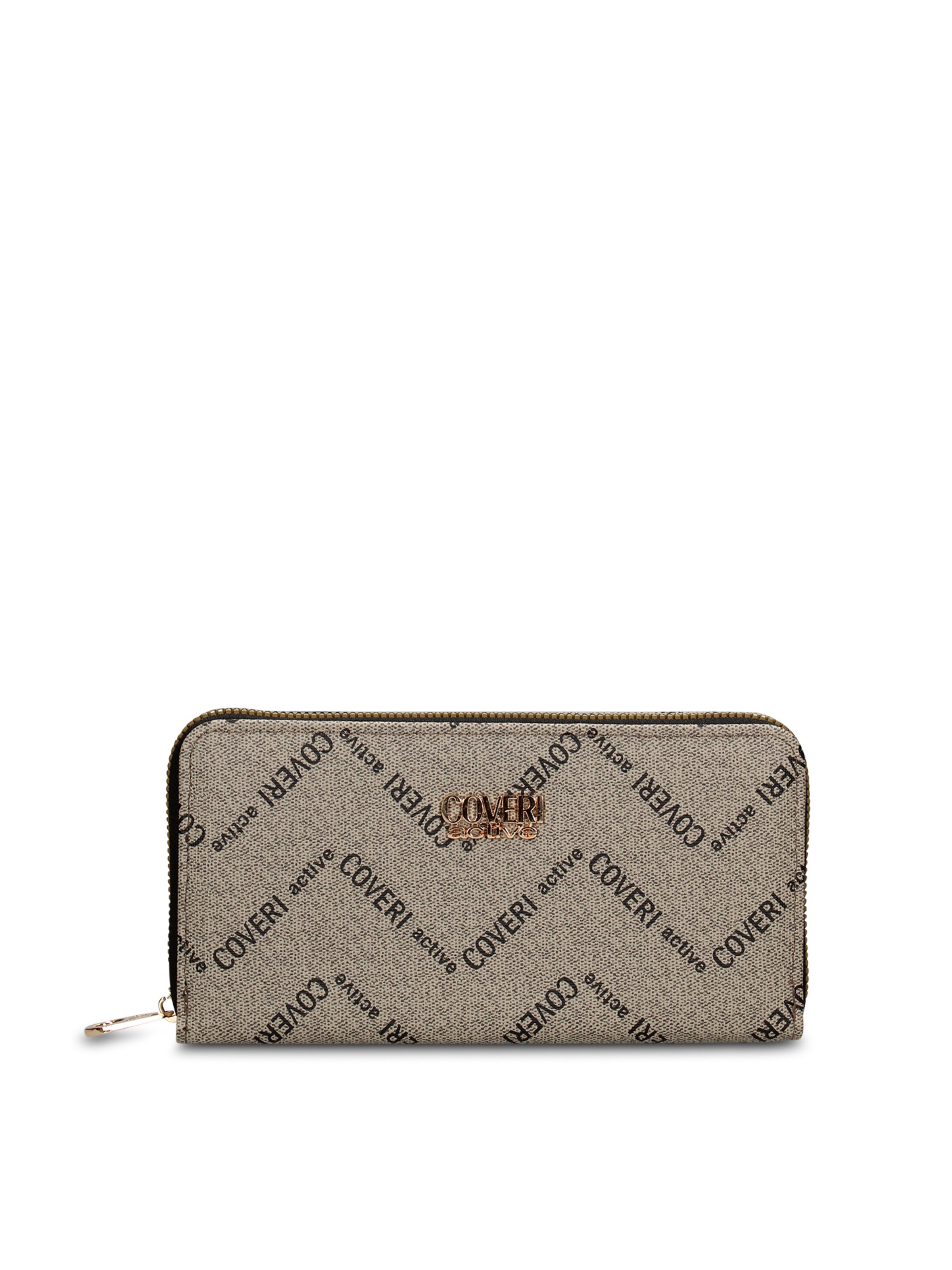 Portamonete 'Portafoglio donna con zip Coveri Collection' di Coveri Collection in grigio: frontale