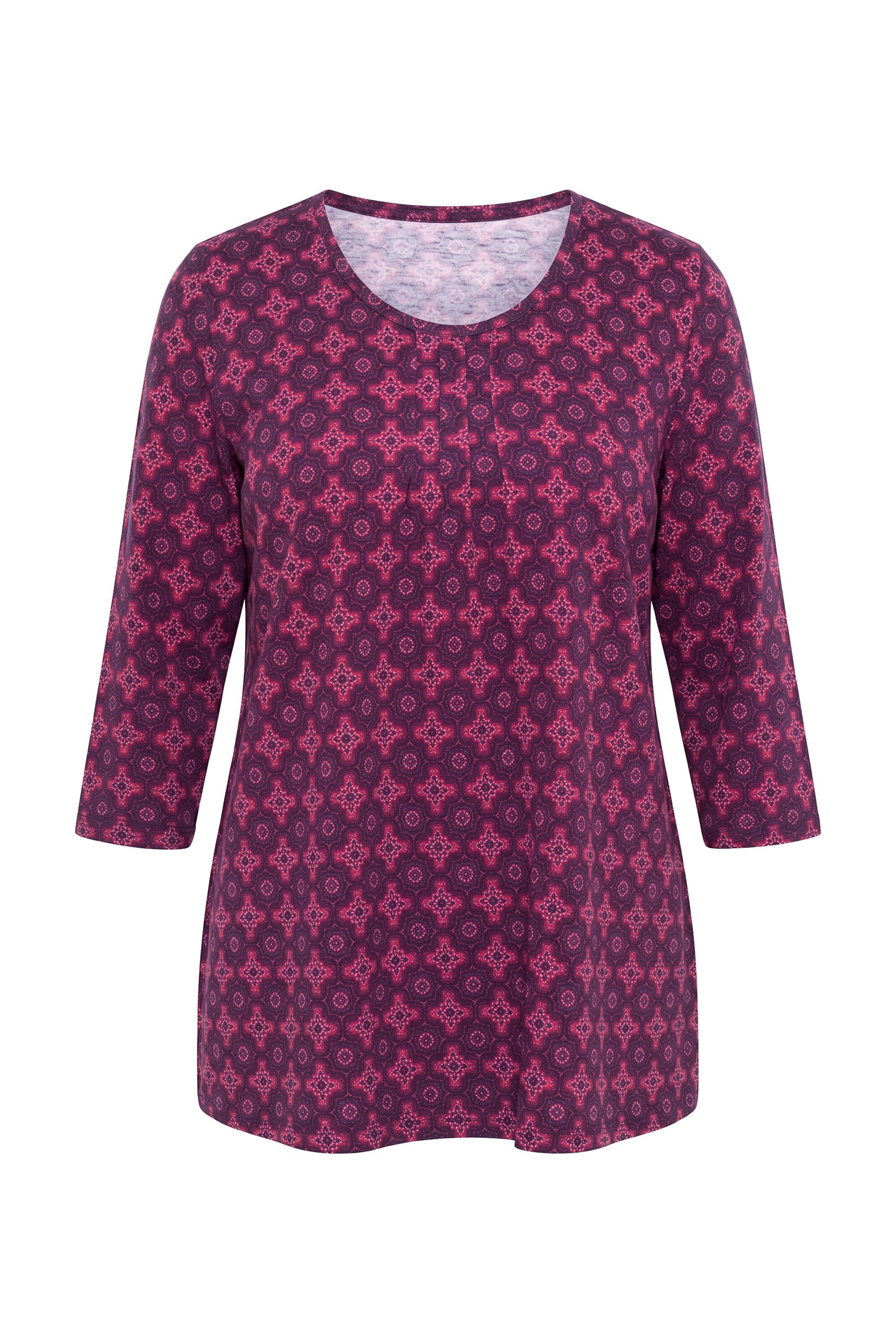 Ulla Popken Shirt in M-L in weinrot / dunkelrot, Produktansicht