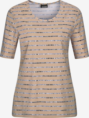 Goldner Shirt in Beige: Vorderseite
