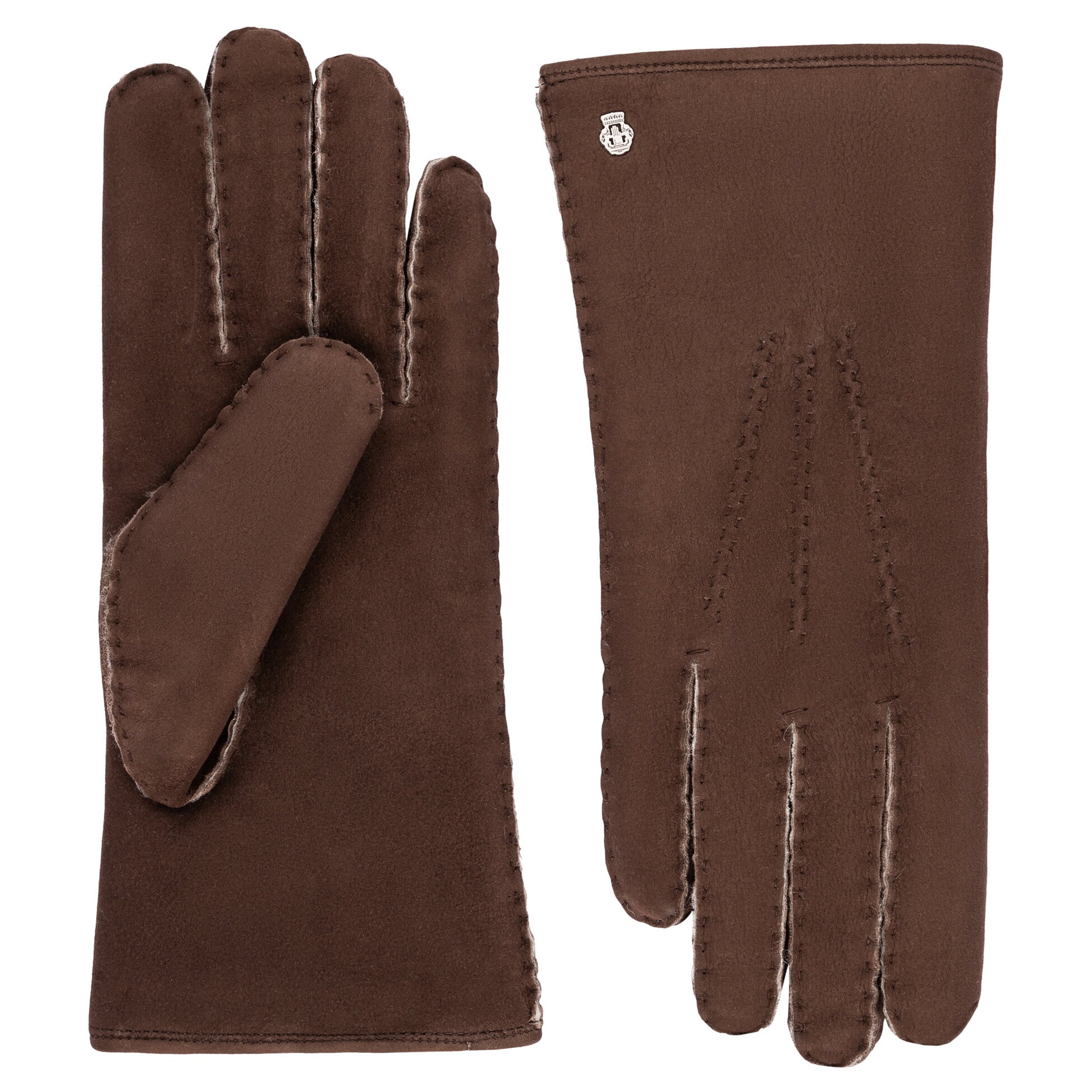 Roeckl Lederhandschuhe 'ASPEN' in Braun: Vorderseite