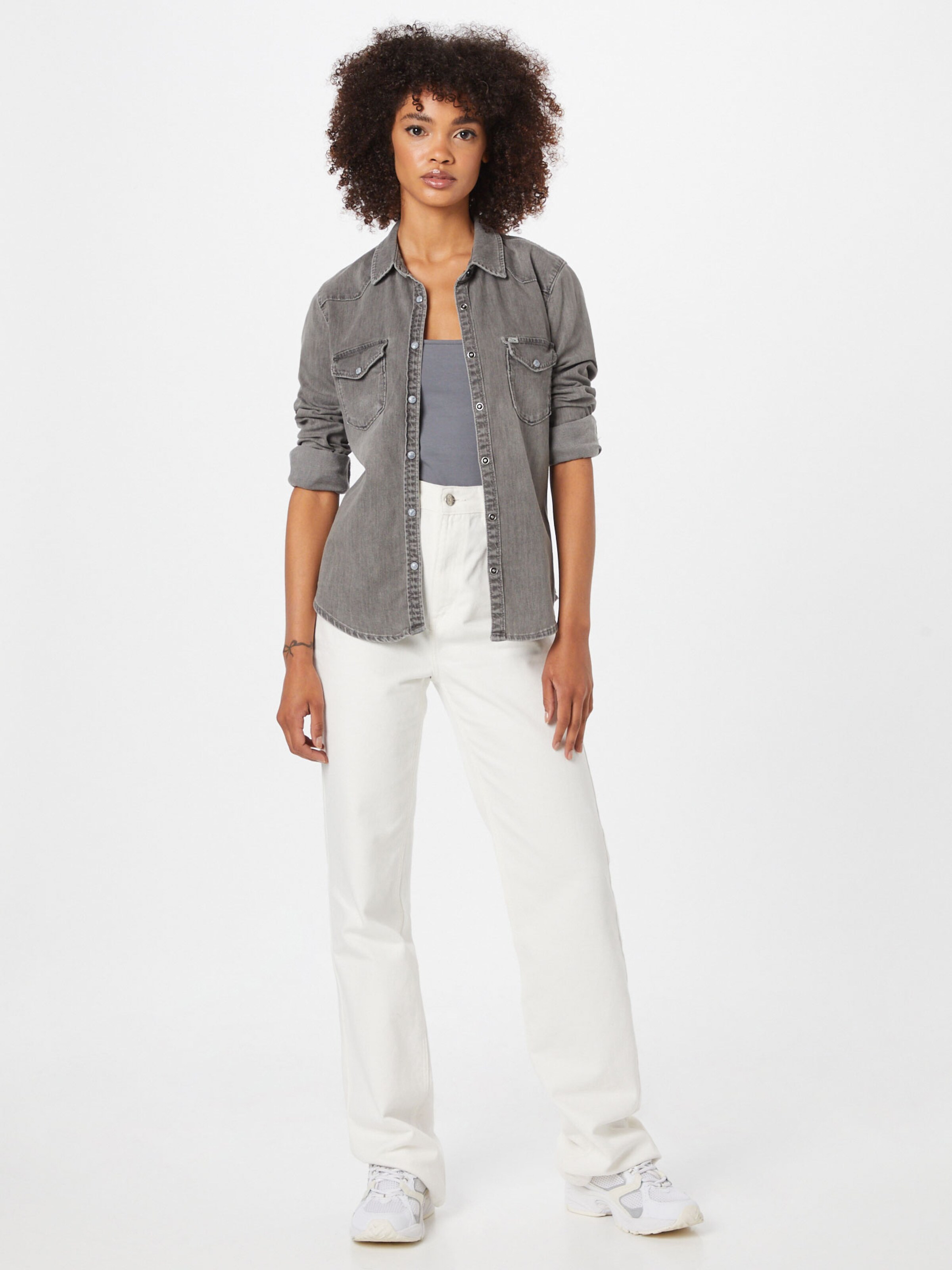 Frauen Große Größen LTB Bluse 'Lucinda' in Grau - KR90861 Frauen Große Größen LTB Bluse 'Lucinda' in Grau - KR90861