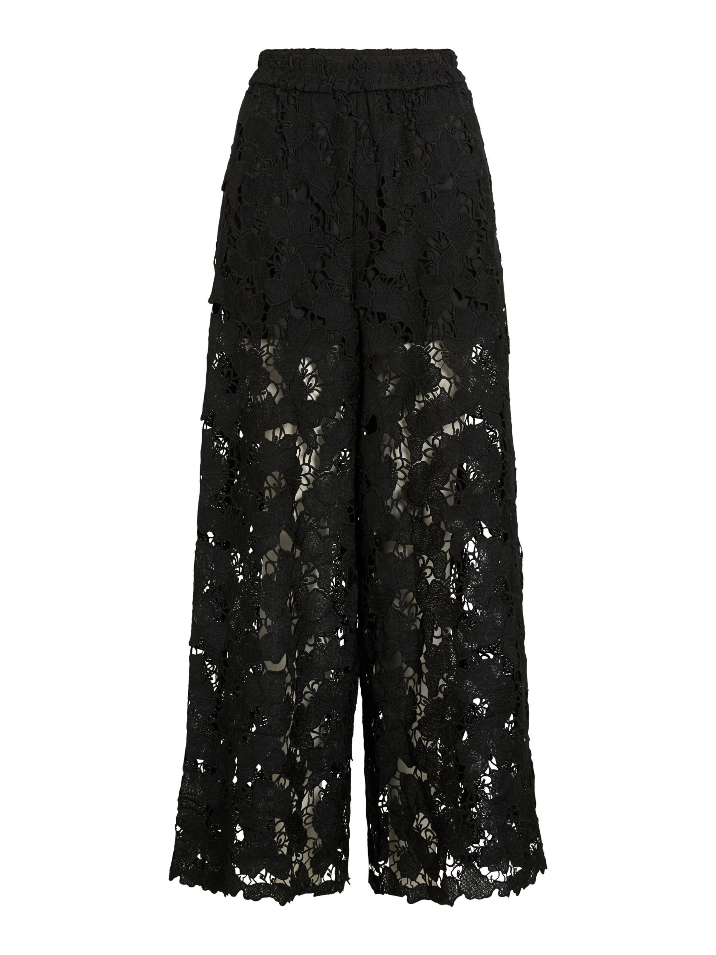 VILA Wide leg Trousers 'VIHylde' in Black: front