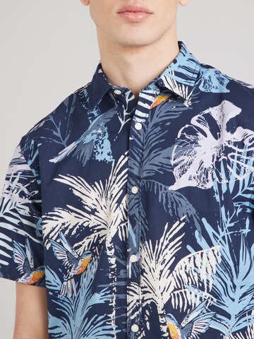 Fit confort Chemise 'JJHawaii' JACK & JONES en bleu