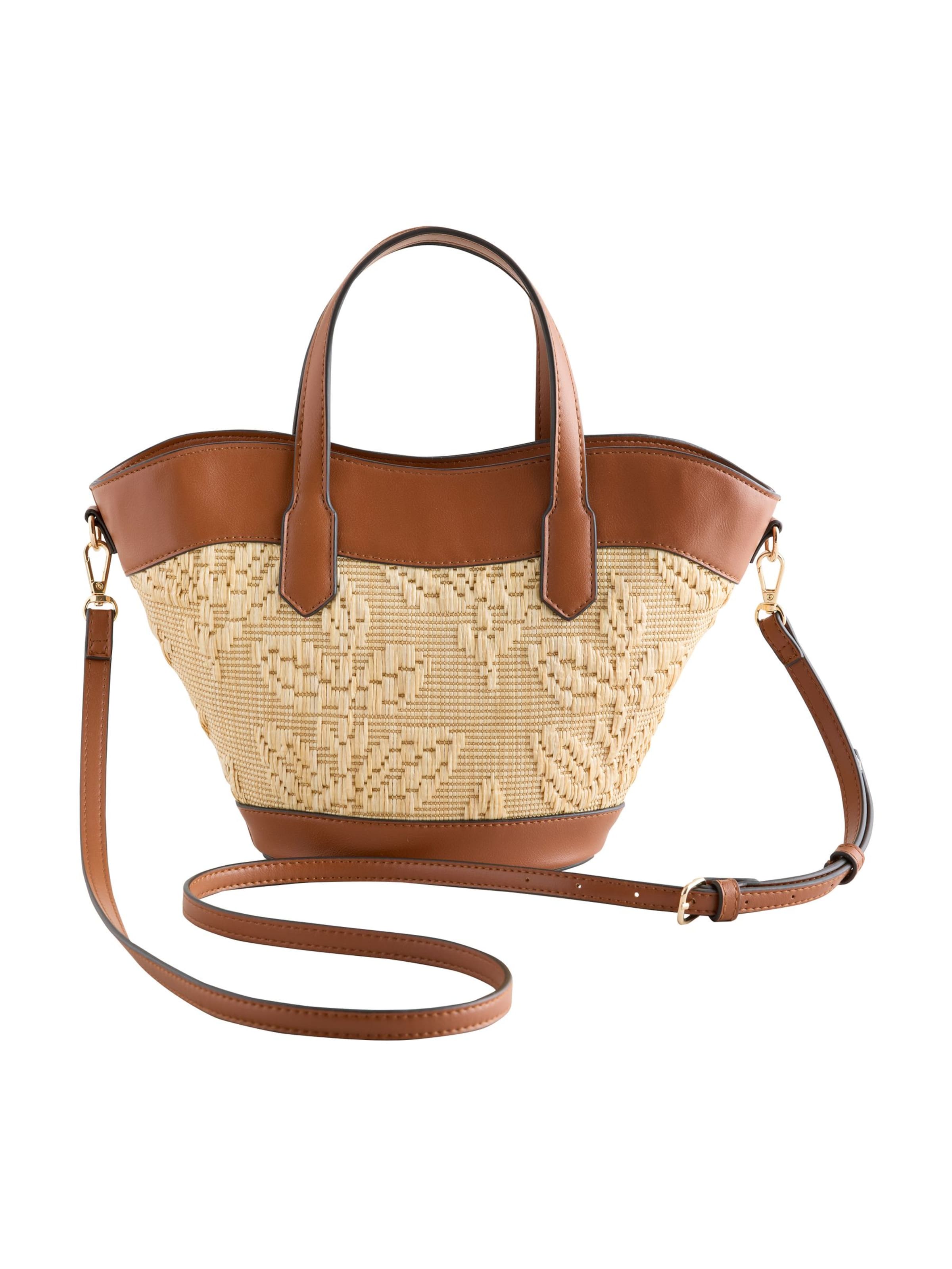 Next Ročna torbica | svetlo bež / konjak barva, Prikaz izdelka