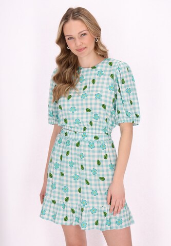 MYMO Bluse 'Spring Summer' in Blau: Vorderseite