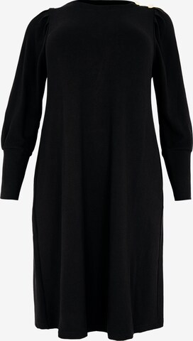 Yoek Dress in Black: front