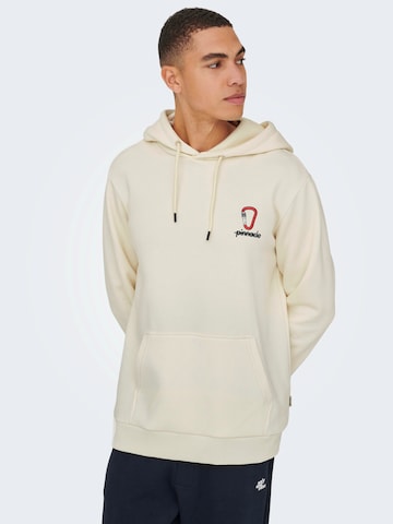 Only & Sons Sweatshirt 'ONSCERES KENNY' in Wit