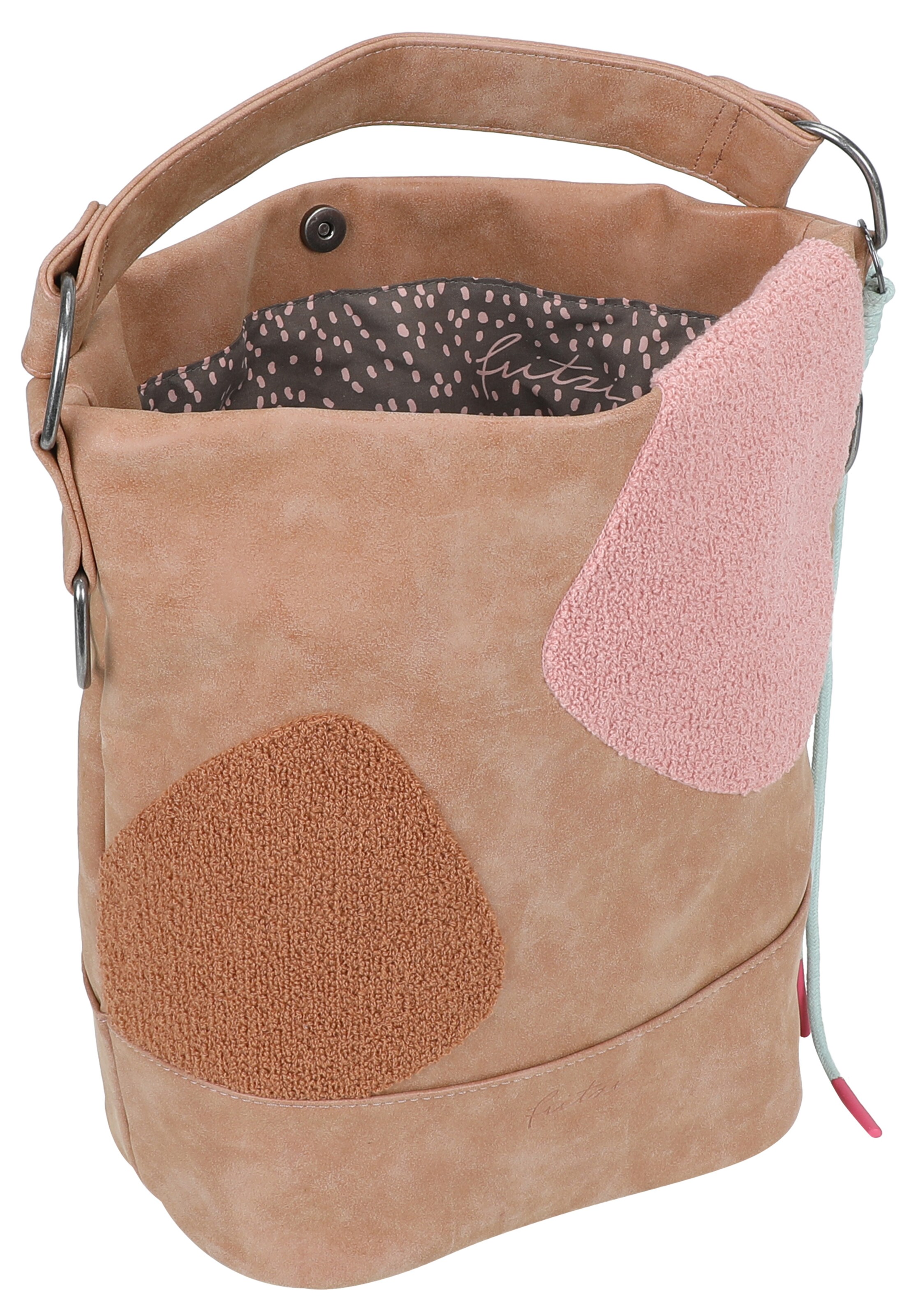 Sac bandoulière 'Olga Limited Happy Flocked Jive' Fritzi aus Preußen en beige