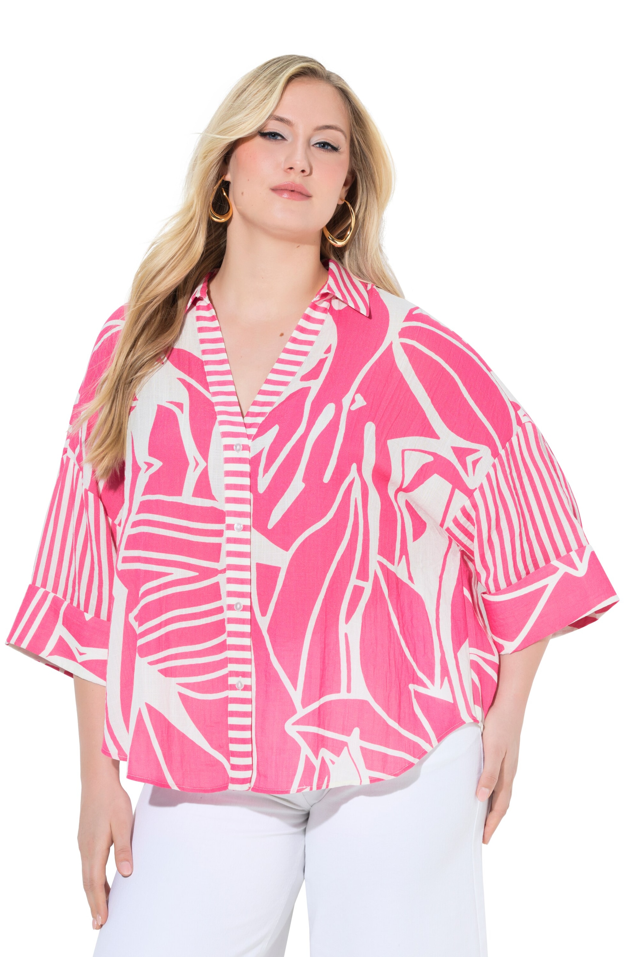 Ulla Popken Bluse in Pink: Vorderseite