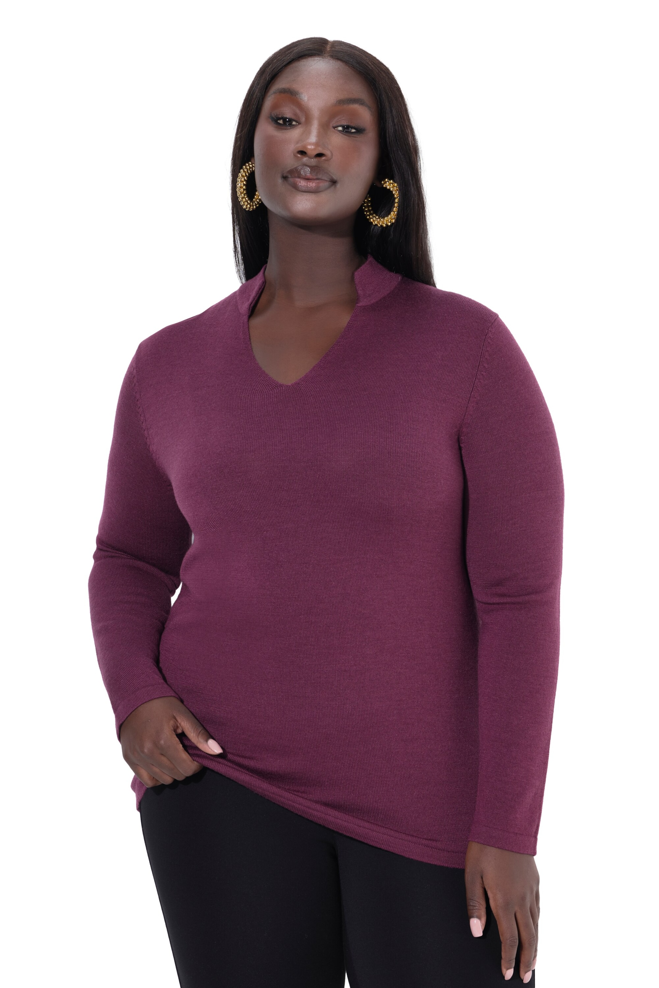 Ulla Popken Pullover in Lila: Vorderseite
