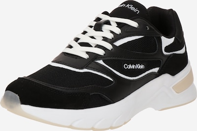 Calvin Klein Baskets basses en noir / blanc, Vue avec produit