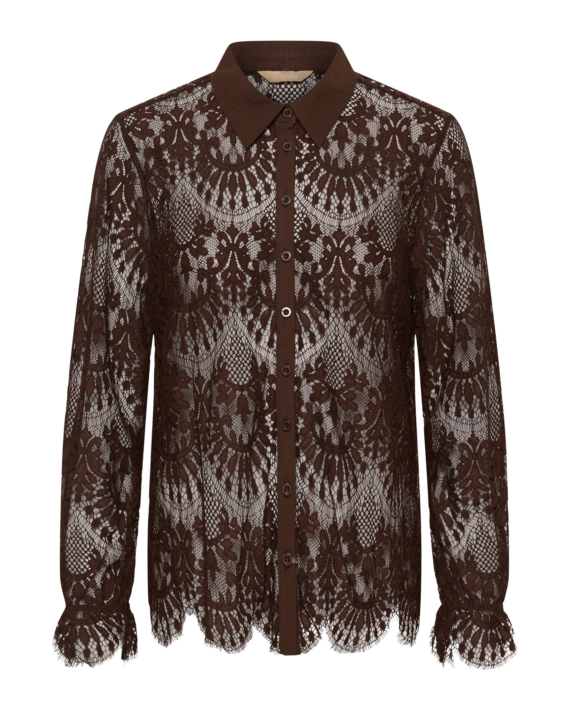 CULTURE Blouse 'Arto Okram' in Brown: front