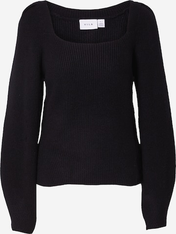 VILA Sweater 'RIL' in Black: front