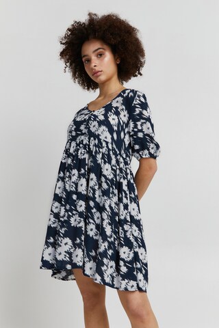 ICHI Jurk 'MARRAKECH' in Blauw: voorkant