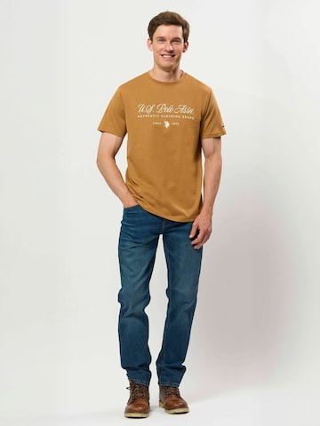 Coupe regular Chemise ' UMDag ' U.S. POLO ASSN. en marron
