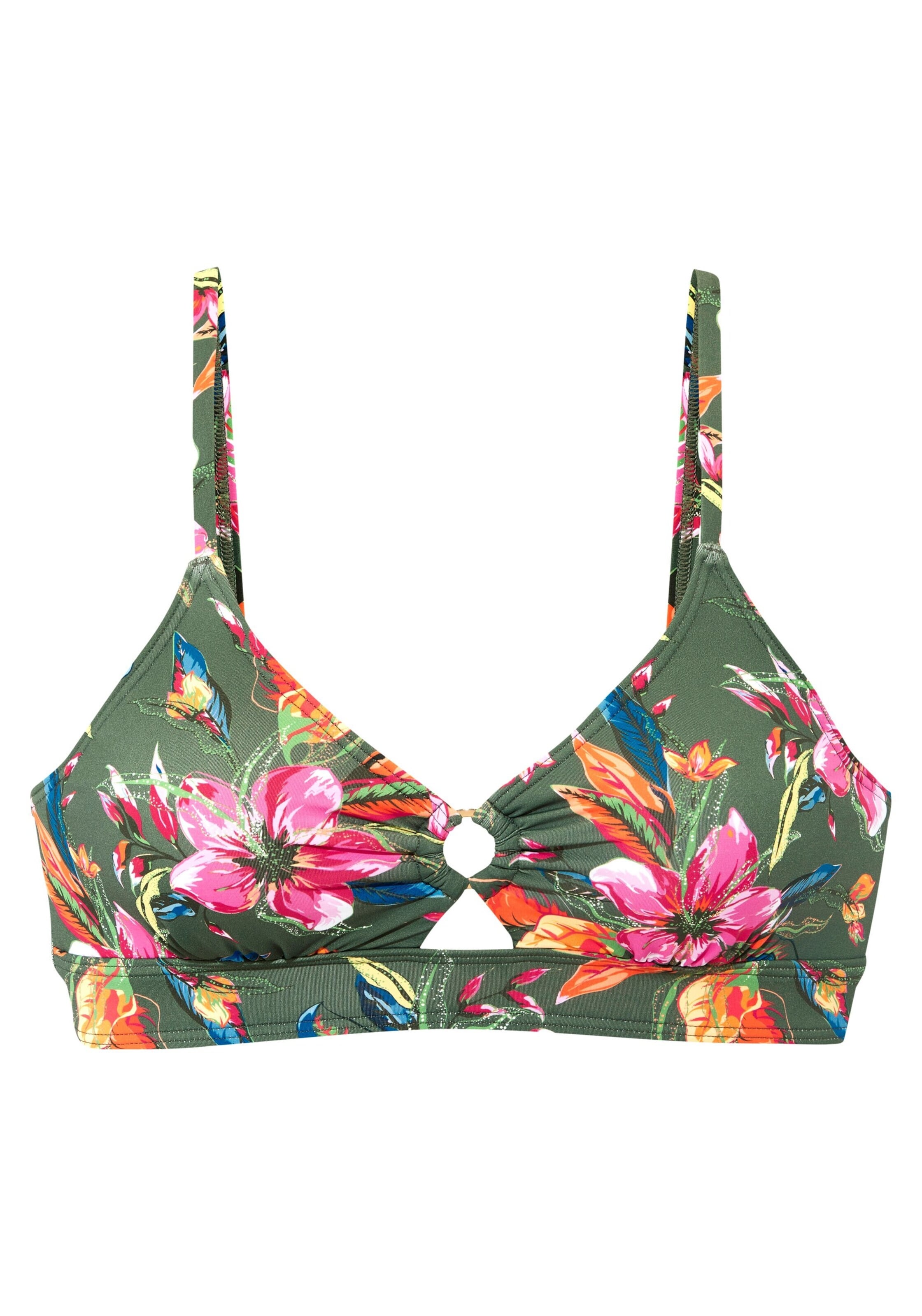 LASCANA - Bustier Top de bikini en verde: frente