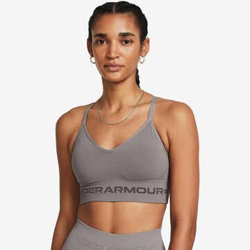 UNDER ARMOUR Bustier Športni nederček | siva barva: sprednja stran