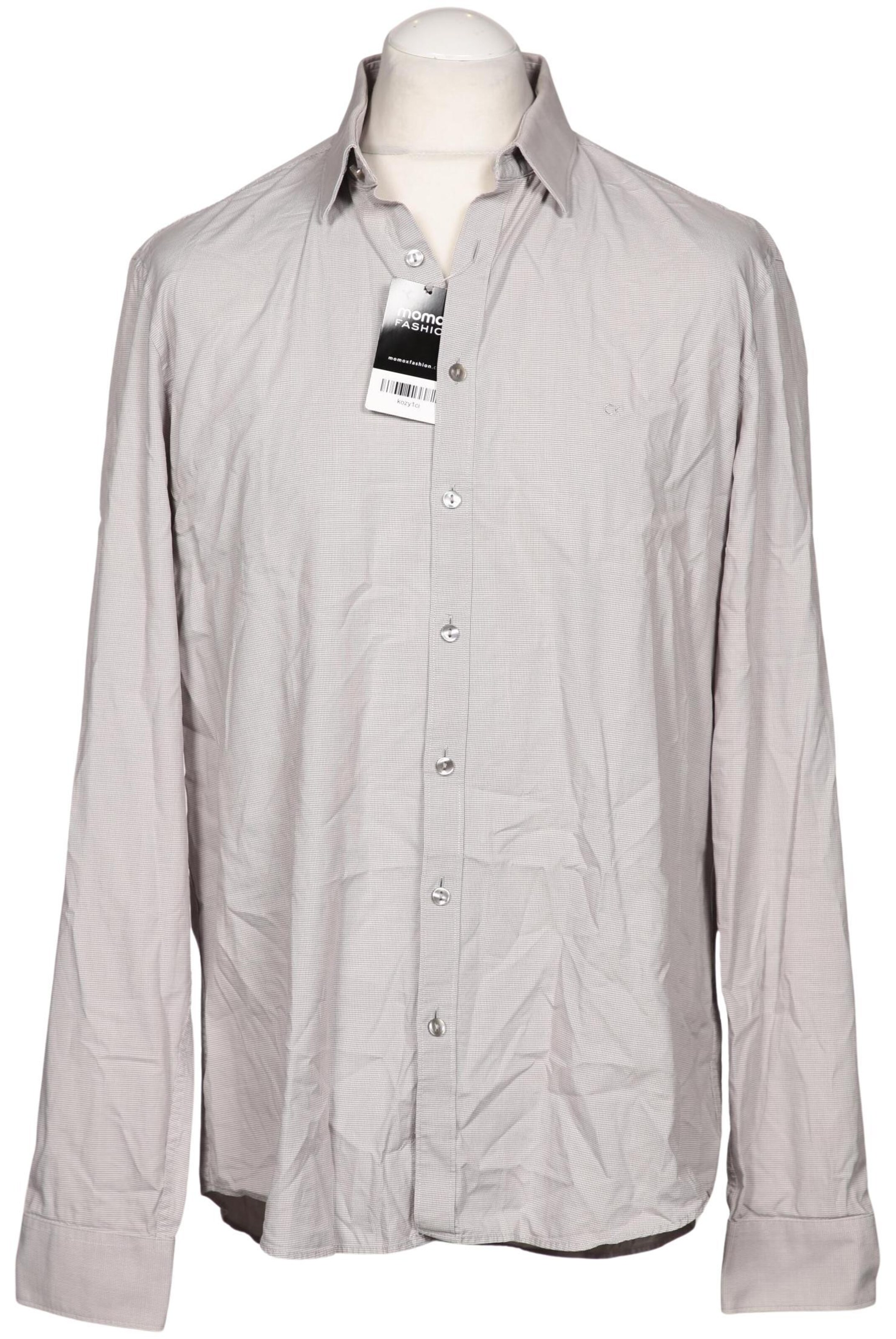 Calvin Klein Button Up Shirt in L in Grey: front